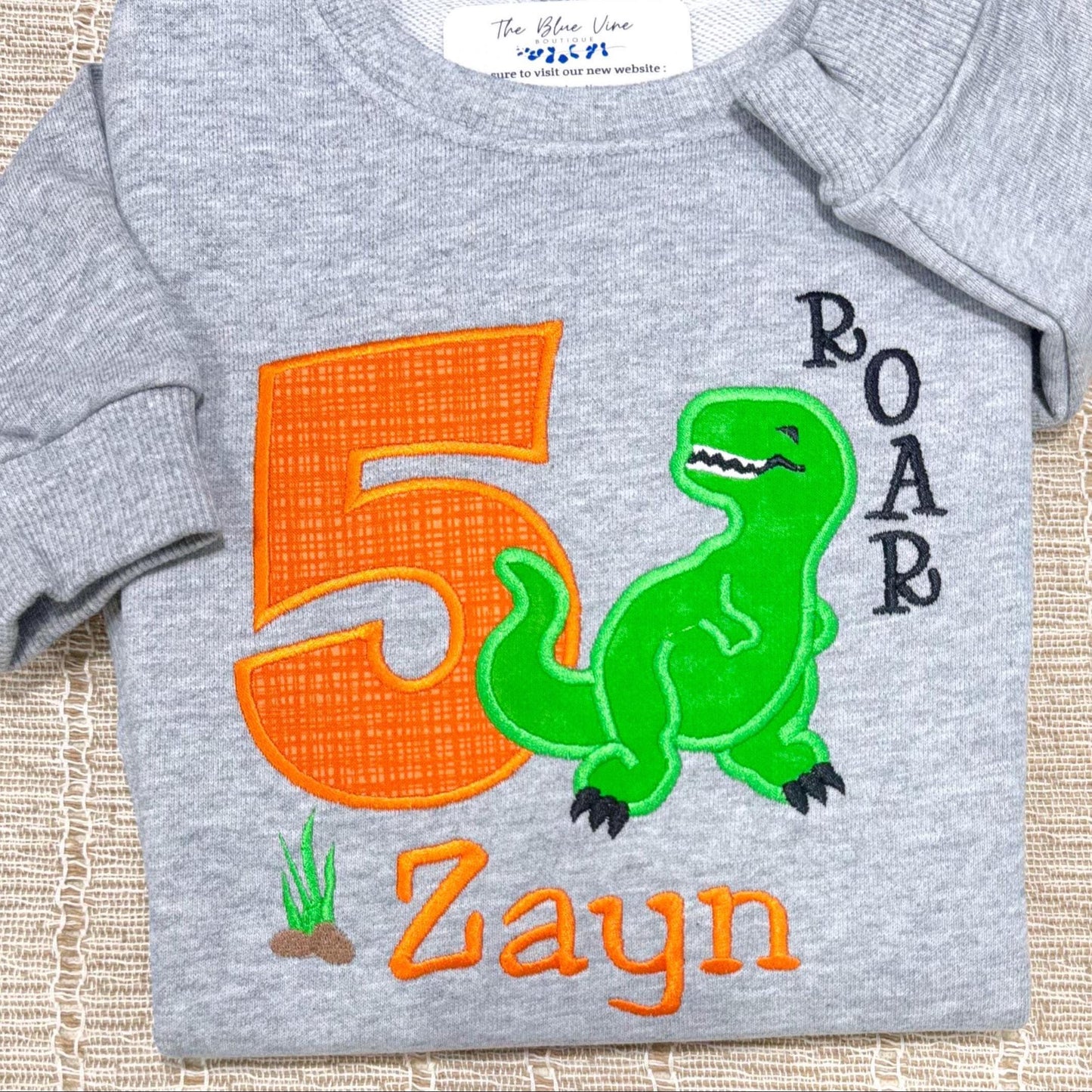 Dinosaur TRex Sweatshirt Birthday Party
