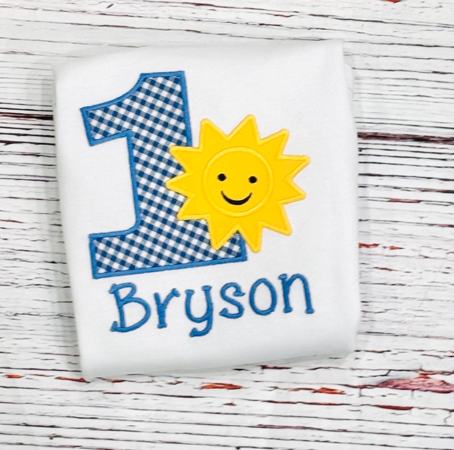 Sunshine Birthday Shirt for Girls, Embroidered Sun Party Outfit, Personalized Birthday Tee Any Age, Cute Summer Celebration Top