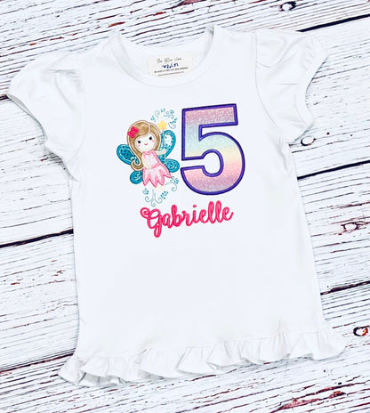 Fairy Princess Birthday Shirt, Glitter Fairy 1st 2nd 3rd 4th 5th 6th 7th 8th 9th Birthday shirt
