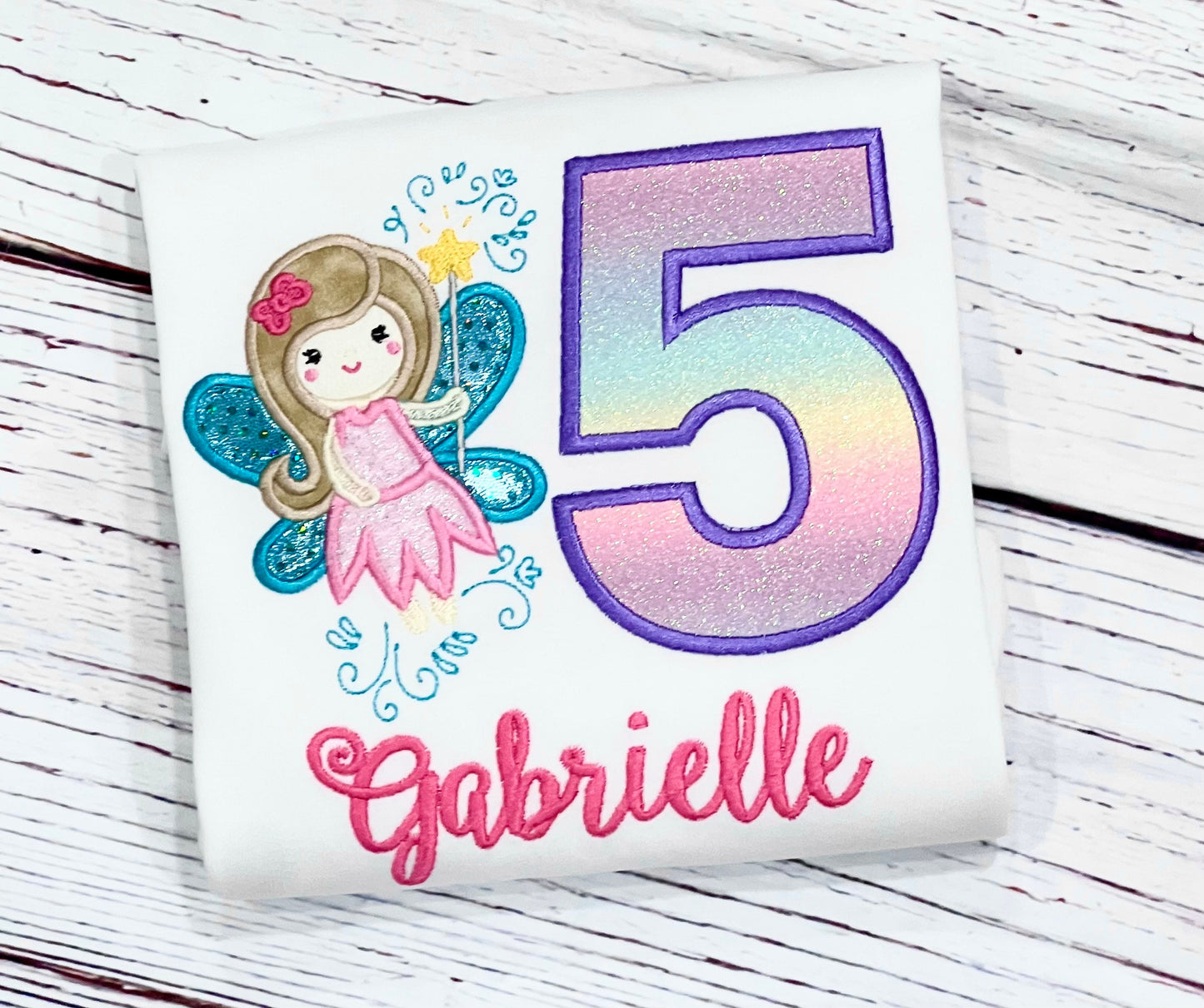 Fairy Princess Birthday Shirt, Glitter Fairy 1st 2nd 3rd 4th 5th 6th 7th 8th 9th Birthday shirt