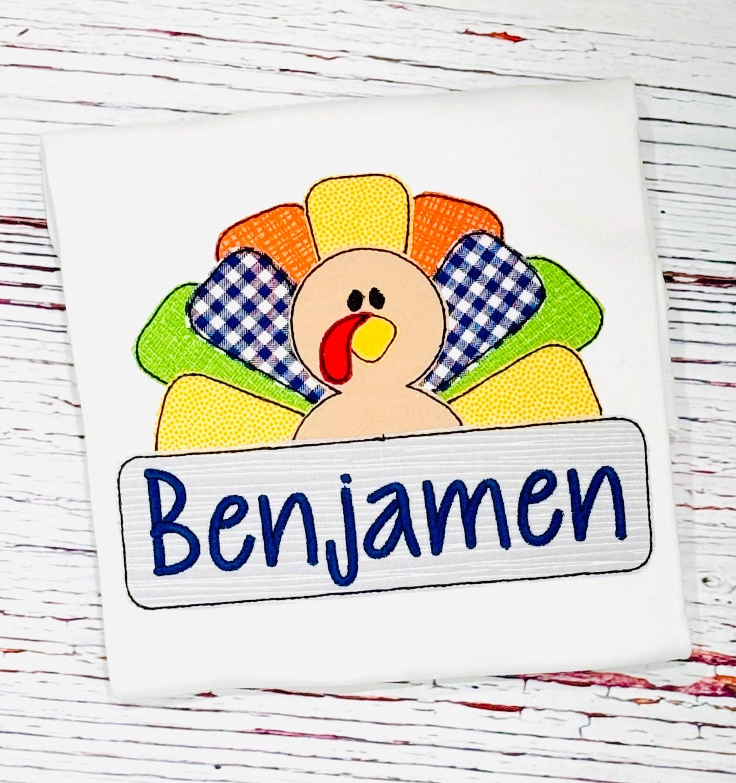 Thanksgiving Turkey Fall Personalized Embroidery Appliqued Shirt For Boys or Girls