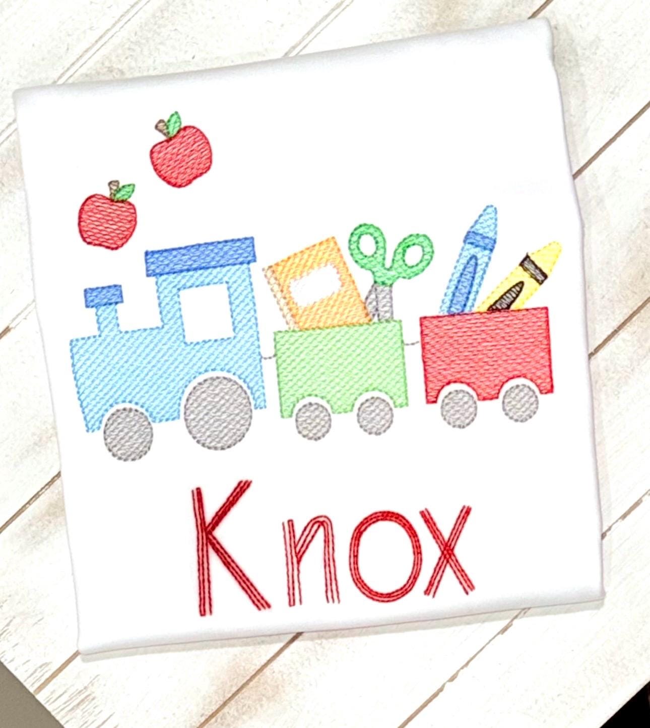 Personalized Back To School Shirt Train Design Custom First Day School Outfit Toddler Clothing Classroom Wear Train Back To School Tshirt